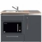 Büroküche Metall 120 cm breit Designline mit Mikrowellenofen [9/22]