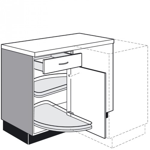 Eck-Unterschrank mit 1 Schubkasten