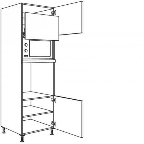 Hochschrank für Geräte-Umbauten, Backofen und Mikrowelle 590, 370 mm Nische