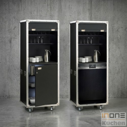 kitcase pro-art Kofferk&uuml;che Beistellschrank hoch in Breite 53,5 cm