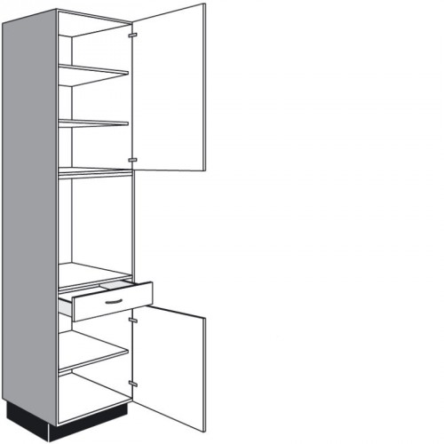 Seitenschrank für Einbaugeräte mit 2 Drehtüren