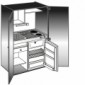 Schrankküche Breite 100 cm mit Kühlschrank F AKD [4/6]