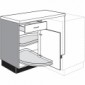 Eck-Unterschrank mit 2 Drehböden ausschwenkbar 1 Schubkasten [2/17]