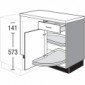 Eck-Unterschrank mit 2 Drehböden ausschwenkbar 1 Schubkasten [3/17]