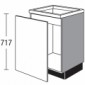 Spülen-Unterschrank mit 1 losen Front zum Einbau eines Abfallsystems [2/19]