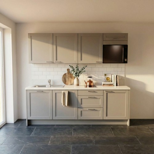 Pino Büroküche im Landhausstil 245 cm Pino Büroküche im Landhausstil 245 cm