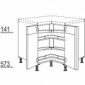 Eckschrank mit 2 verstiftete Türen [2/12]