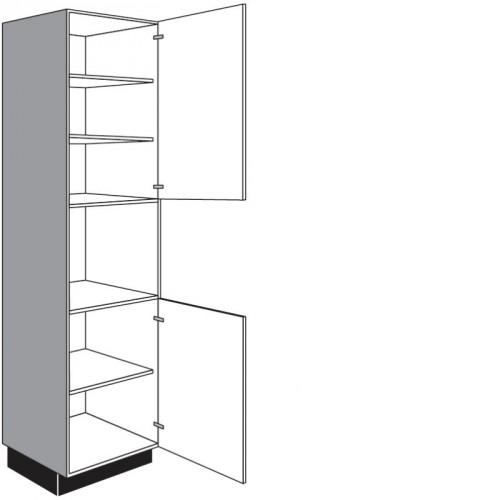 Seitenschrank für Einbaugeräte mit 2 Drehtüren und 3 verstellbare Fachböden