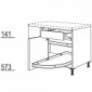 Eckschrank mit 1 durchgehende Tür [2/12]