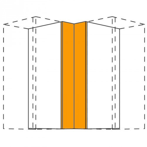 Winkelpassstück in Frontmaterial