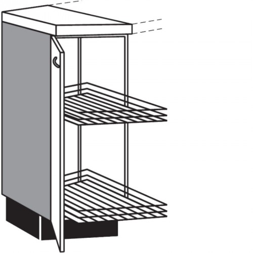 Diagonal-Unterschrank mit 1 Drehtür