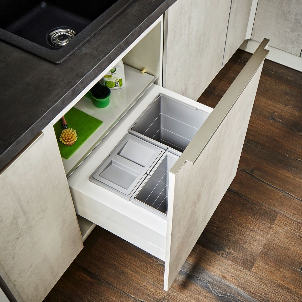 Diagonal-Unterschrank mit 1 Auszug