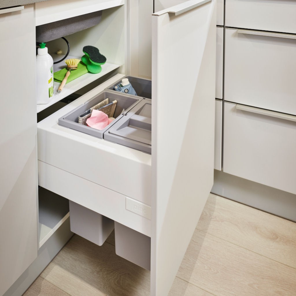 Diagonal-Unterschrank mit 1 Auszug