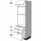 Seitenschrank für Einbaugeräte mit 2 Schubkästen 1 Klappe und 1 Auszug [2/21]