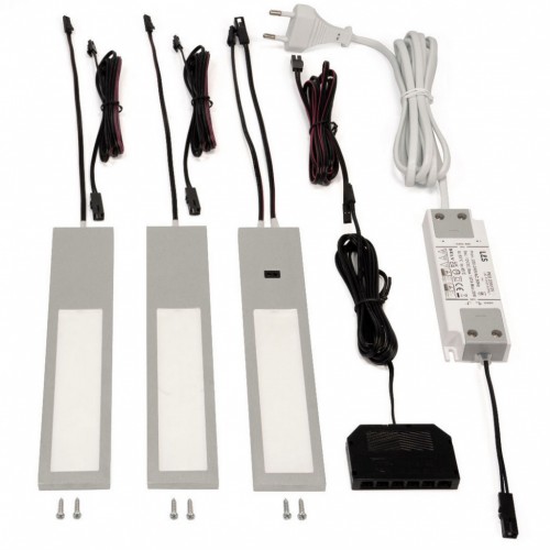 LED Bright II Unterbauleuchte mit Masterleuchte Edelstahl