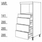 Highboard für Geräte-Umbauten für Dampfgarer / Kompaktgerät [2/9]