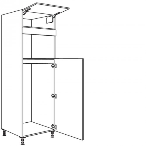 Hochschrank Geräte-Umbau für Kühlautomat und Mikrowelle