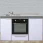Kompaktküche 150 cm Metall mit Backofen [2/15]