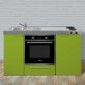 Kompaktküche 150 cm Metall mit Backofen [6/15]