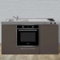 Kompaktküche 150 cm Metall mit Backofen [7/15]