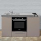 Kompaktküche 150 cm Metall mit Backofen [8/15]
