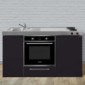 Kompaktküche 150 cm Metall mit Backofen [9/15]
