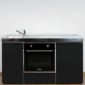 Kompaktküche 150 cm Metall mit Backofen [6/14]