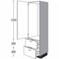 Seitenschrank für Geräte mit 1 Geräte-Drehtür 2 Auszüge [2/17]