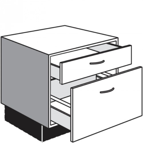 Unterschrank-Modul 1 Schubkasten 1 Auszug