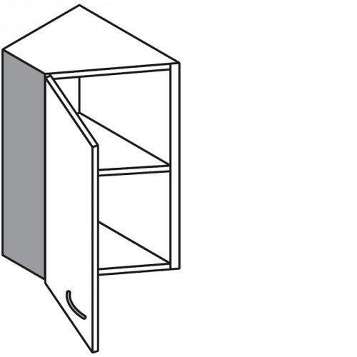 Diagonal-Hängeschrank mit 1 Drehtür