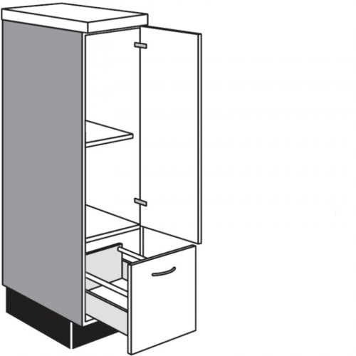 Highboardschrank mit 1 Drehtür und 1 Auszug