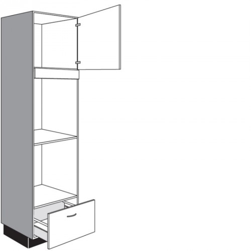 Geräteschrank mit 1 Drehtür und 1 Auszug