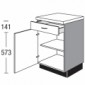 Unterschrank mit 1 Drehtür und 1 Schubkasten [2/16]
