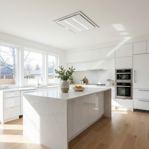 Deckenhaube weiss lackiert 90x60 cm Deckenhaube weiss lackiert 90x60 cm