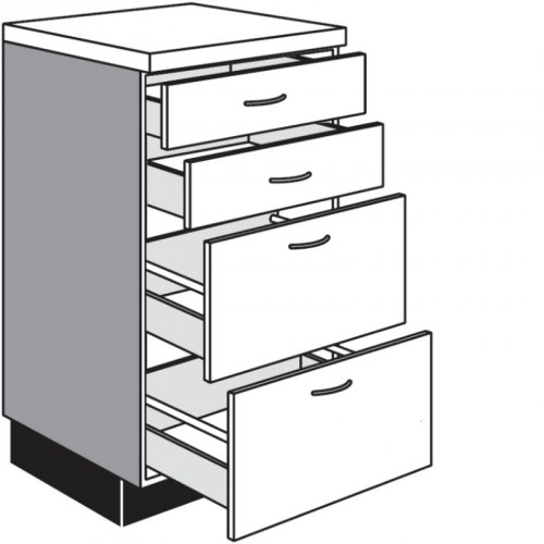 Maxi Unterschrank mit 2 Auszüge und 2 Schubkästen