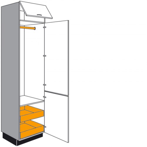 Seitenschrank mit 1 Kleiderstange und 2 Innenschubkästen