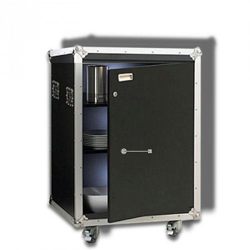 kitcase pro-art Kofferküche Beistellschrank klein in der Breite 74 cm mit Drehtüre und Fachböden