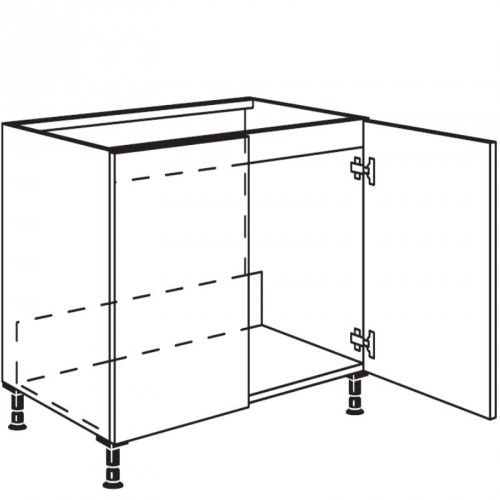 Spülenschrank mit 2 durchgehende Türen
