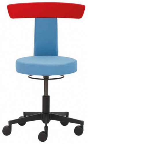 Funktionsdrehhocker mit Rückenlehne